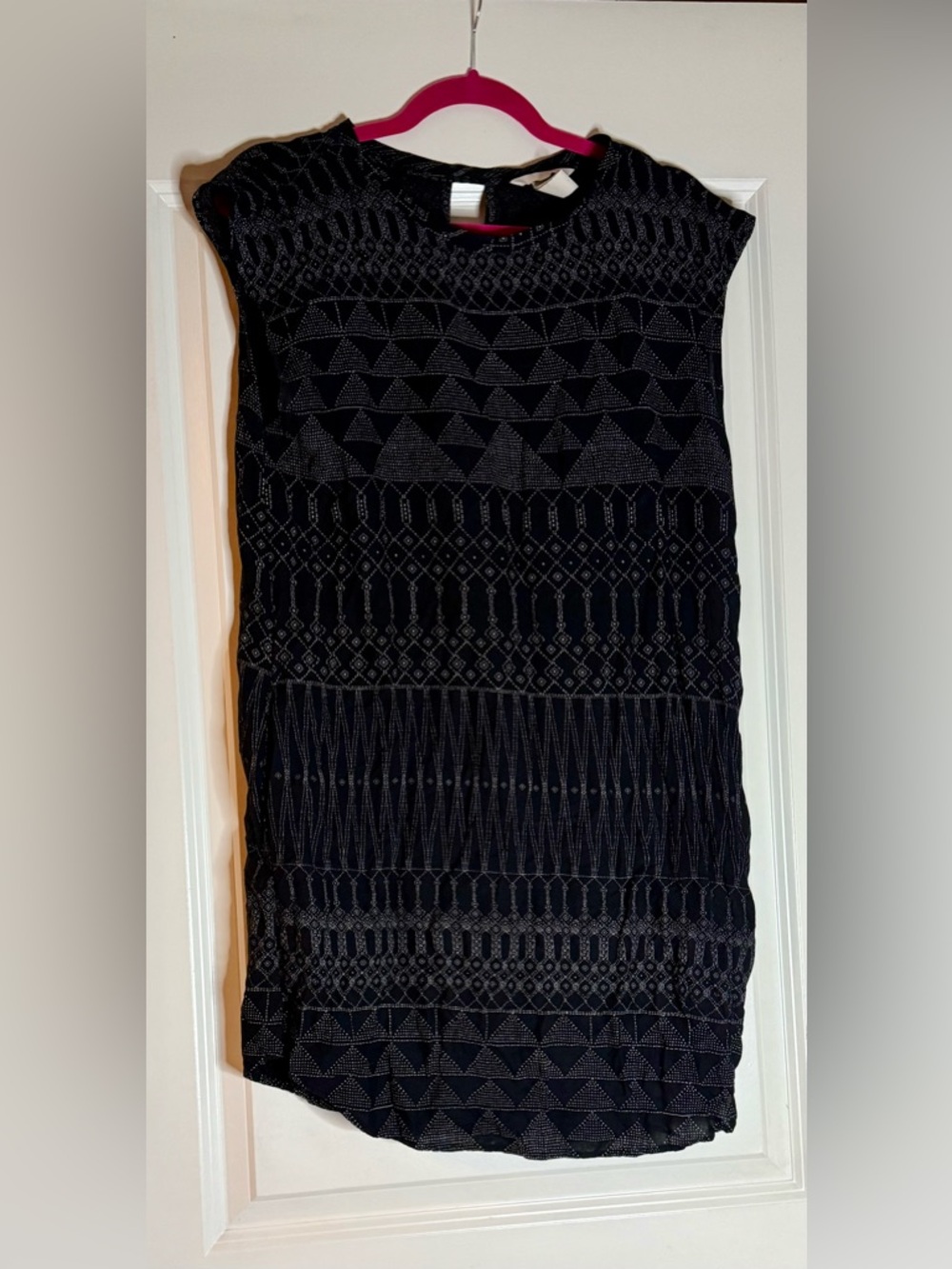 H&M Black Textured Mini Dress
